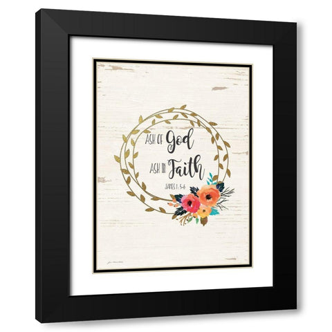 Ask of God Black Modern Wood Framed Art Print with Double Matting by Moulton, Jo