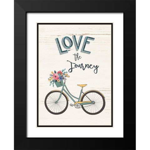 Love the Journey Black Modern Wood Framed Art Print with Double Matting by Moulton, Jo