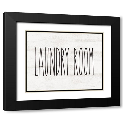 Laundry Room Black Modern Wood Framed Art Print with Double Matting by Moulton, Jo