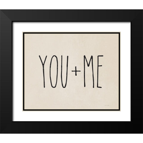 You + Me Black Modern Wood Framed Art Print with Double Matting by Moulton, Jo