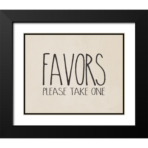 Favors Black Modern Wood Framed Art Print with Double Matting by Moulton, Jo