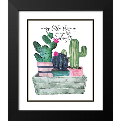 Alright Black Modern Wood Framed Art Print with Double Matting by Moulton, Jo