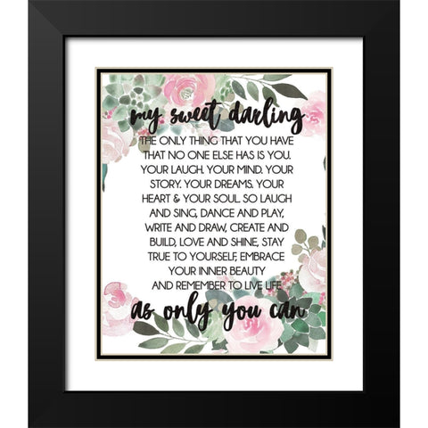 As Only You Can Black Modern Wood Framed Art Print with Double Matting by Moulton, Jo