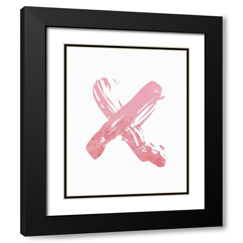 X Black Modern Wood Framed Art Print with Double Matting by Moulton, Jo