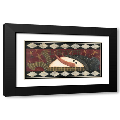 L Hiver Black Modern Wood Framed Art Print with Double Matting by Moulton, Jo