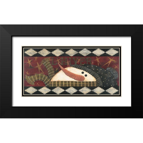 L Hiver Black Modern Wood Framed Art Print with Double Matting by Moulton, Jo