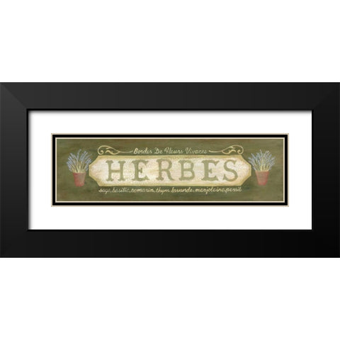 Herbs Black Modern Wood Framed Art Print with Double Matting by Moulton, Jo