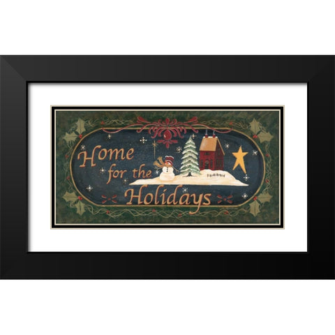 Home for Holidays Black Modern Wood Framed Art Print with Double Matting by Moulton, Jo