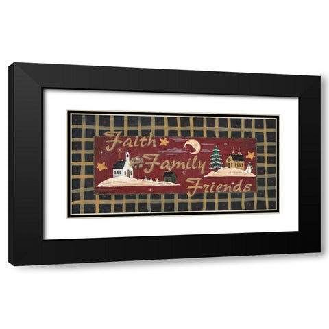 Fath-Family-Friends Black Modern Wood Framed Art Print with Double Matting by Moulton, Jo