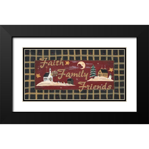 Fath-Family-Friends Black Modern Wood Framed Art Print with Double Matting by Moulton, Jo