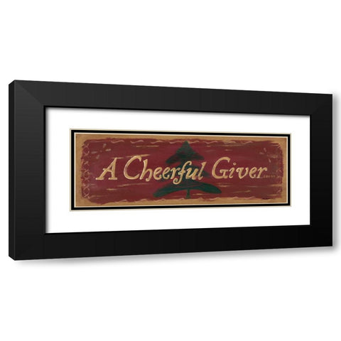 Cheerful Giver Black Modern Wood Framed Art Print with Double Matting by Moulton, Jo