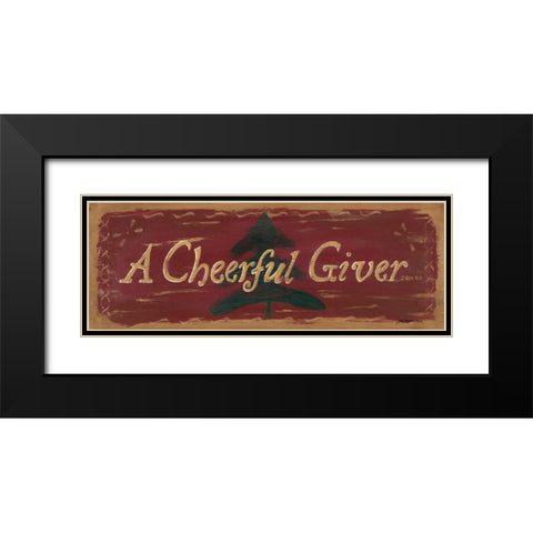 Cheerful Giver Black Modern Wood Framed Art Print with Double Matting by Moulton, Jo