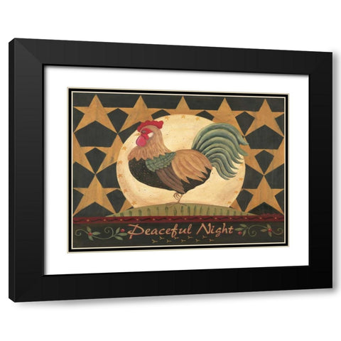 Peaceful Night Black Modern Wood Framed Art Print with Double Matting by Moulton, Jo
