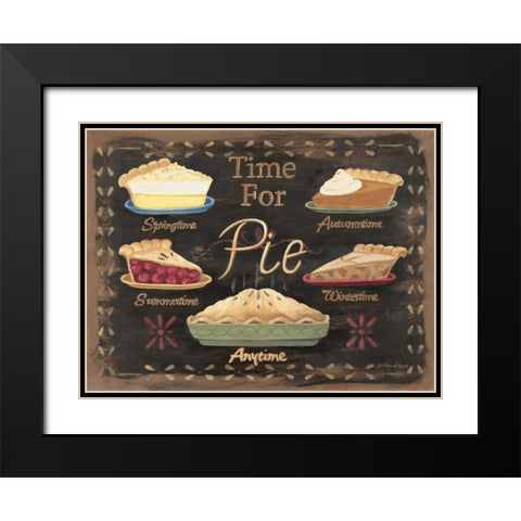Time for Pie Black Modern Wood Framed Art Print with Double Matting by Moulton, Jo