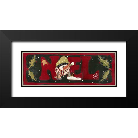 Noel Black Modern Wood Framed Art Print with Double Matting by Moulton, Jo