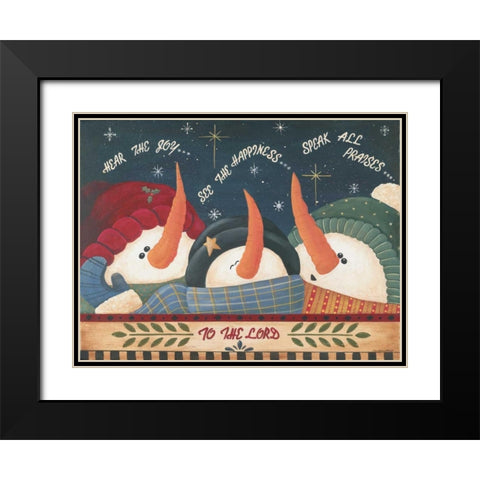 To the Lord Black Modern Wood Framed Art Print with Double Matting by Moulton, Jo