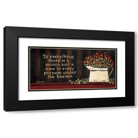 To Everything Black Modern Wood Framed Art Print with Double Matting by Moulton, Jo