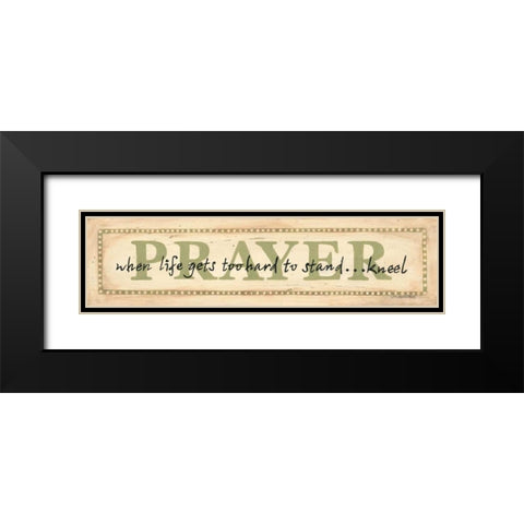 Prayer Black Modern Wood Framed Art Print with Double Matting by Moulton, Jo
