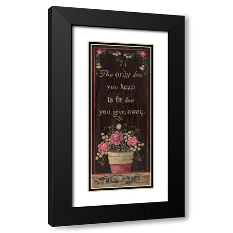 Love Black Modern Wood Framed Art Print with Double Matting by Moulton, Jo