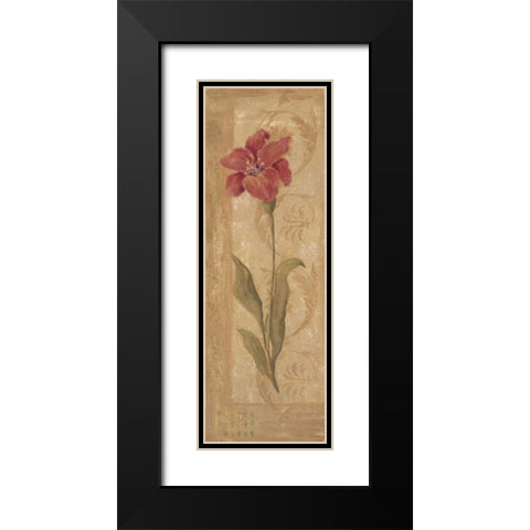 Evening Lily Black Modern Wood Framed Art Print with Double Matting by Moulton, Jo