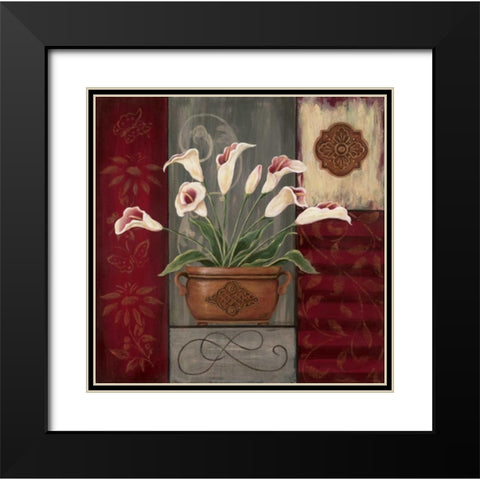 Symphony in White Black Modern Wood Framed Art Print with Double Matting by Moulton, Jo