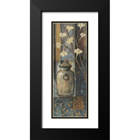 Jar with Flowers I Black Modern Wood Framed Art Print with Double Matting by Moulton, Jo