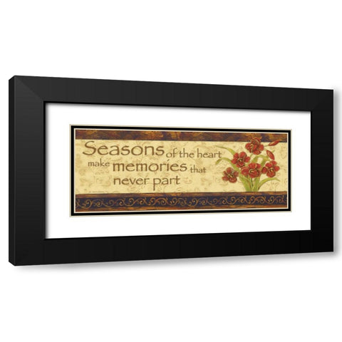 Seasons of the Heart Black Modern Wood Framed Art Print with Double Matting by Moulton, Jo
