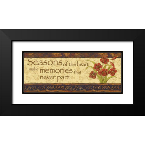 Seasons of the Heart Black Modern Wood Framed Art Print with Double Matting by Moulton, Jo