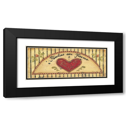 Families are Forever Black Modern Wood Framed Art Print with Double Matting by Moulton, Jo