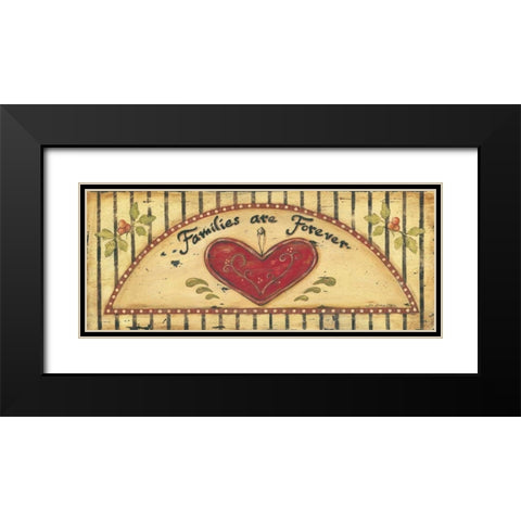 Families are Forever Black Modern Wood Framed Art Print with Double Matting by Moulton, Jo