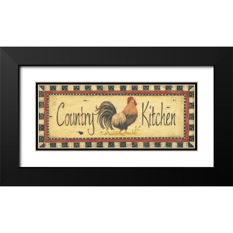 Country Kitchen Black Modern Wood Framed Art Print with Double Matting by Moulton, Jo