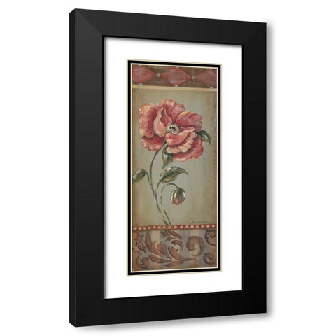 Aqua Romance Black Modern Wood Framed Art Print with Double Matting by Moulton, Jo