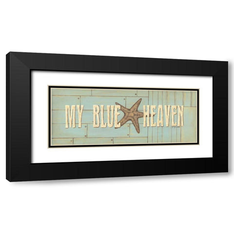 My Blue Heaven Black Modern Wood Framed Art Print with Double Matting by Moulton, Jo