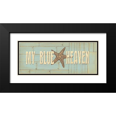 My Blue Heaven Black Modern Wood Framed Art Print with Double Matting by Moulton, Jo