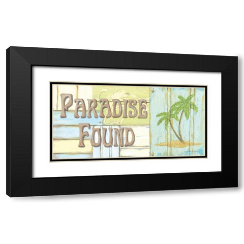 Paradise Found Black Modern Wood Framed Art Print with Double Matting by Moulton, Jo
