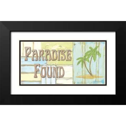 Paradise Found Black Modern Wood Framed Art Print with Double Matting by Moulton, Jo