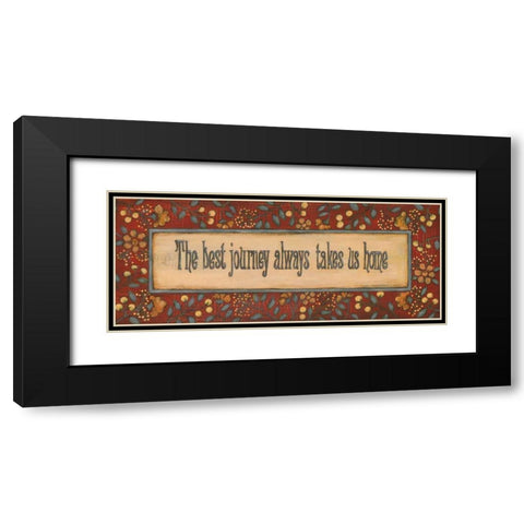 The Best Journey Black Modern Wood Framed Art Print with Double Matting by Moulton, Jo