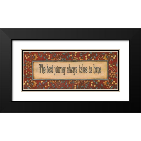 The Best Journey Black Modern Wood Framed Art Print with Double Matting by Moulton, Jo