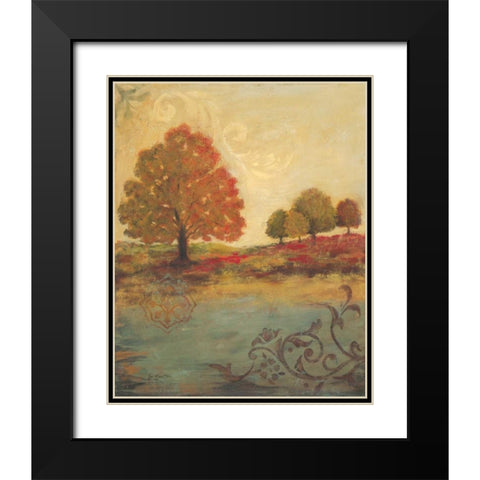 Kaleidoscope II Black Modern Wood Framed Art Print with Double Matting by Moulton, Jo