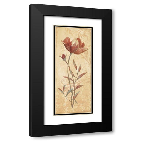 Terra Blooms I Black Modern Wood Framed Art Print with Double Matting by Moulton, Jo