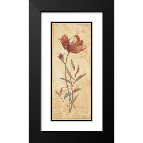 Terra Blooms I Black Modern Wood Framed Art Print with Double Matting by Moulton, Jo
