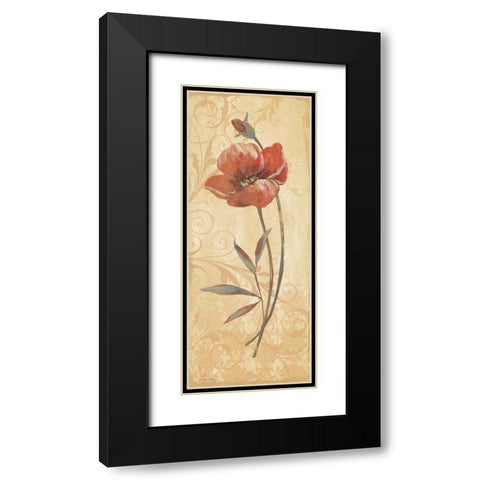 Terra Blooms II Black Modern Wood Framed Art Print with Double Matting by Moulton, Jo