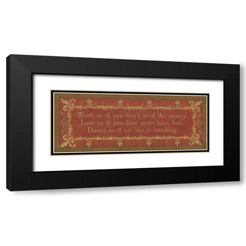 Work Black Modern Wood Framed Art Print with Double Matting by Moulton, Jo