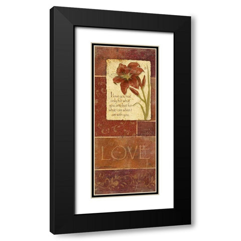 Love Black Modern Wood Framed Art Print with Double Matting by Moulton, Jo