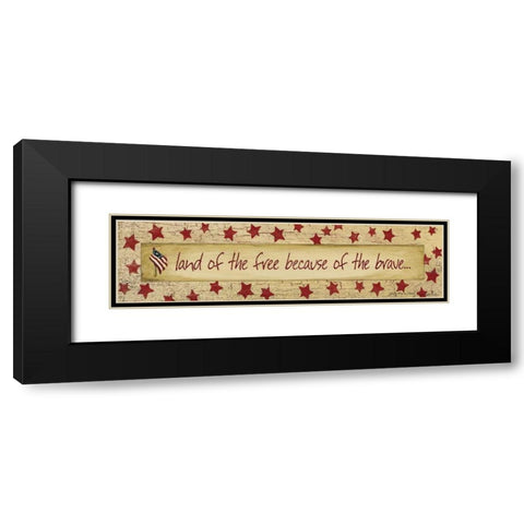 Land of the Free Black Modern Wood Framed Art Print with Double Matting by Moulton, Jo
