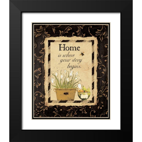 Home Black Modern Wood Framed Art Print with Double Matting by Moulton, Jo