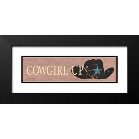 Cowgirl Up Black Modern Wood Framed Art Print with Double Matting by Moulton, Jo