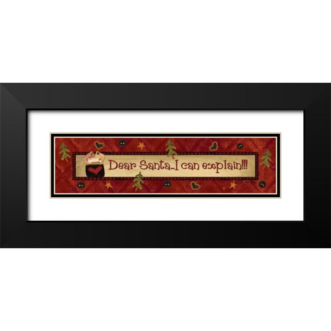 Dear Santa Black Modern Wood Framed Art Print with Double Matting by Moulton, Jo