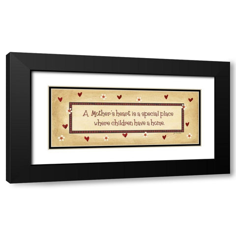A Mothers Heart Black Modern Wood Framed Art Print with Double Matting by Moulton, Jo