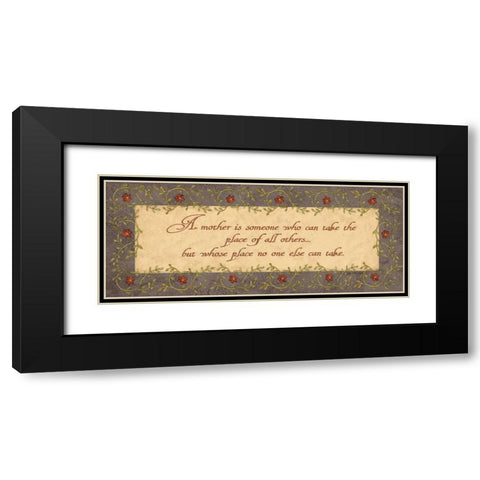 Mother Black Modern Wood Framed Art Print with Double Matting by Moulton, Jo